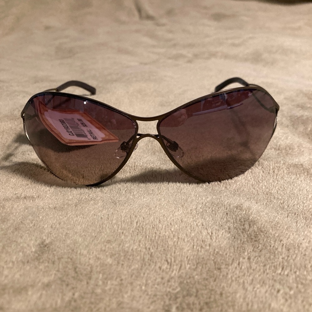 NWT Caribbean Joe Vintage 90s Sunglasses Bronze Metal Frame Tinted Lenses OS